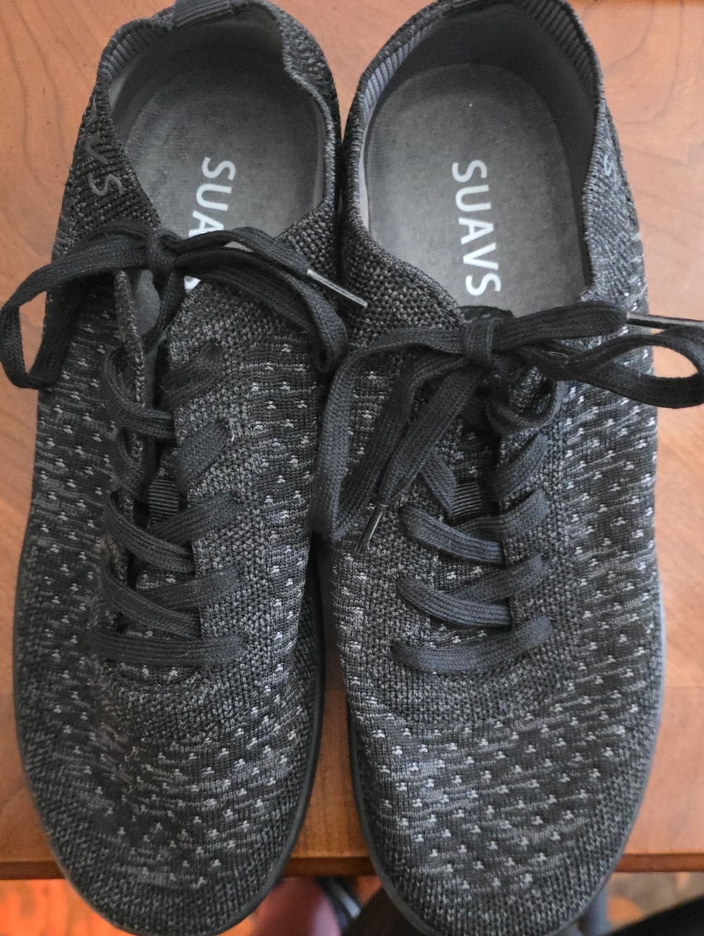 Suavs Men's Charcoal Knit Lace-Up Sneakers Size 11 NWOT
